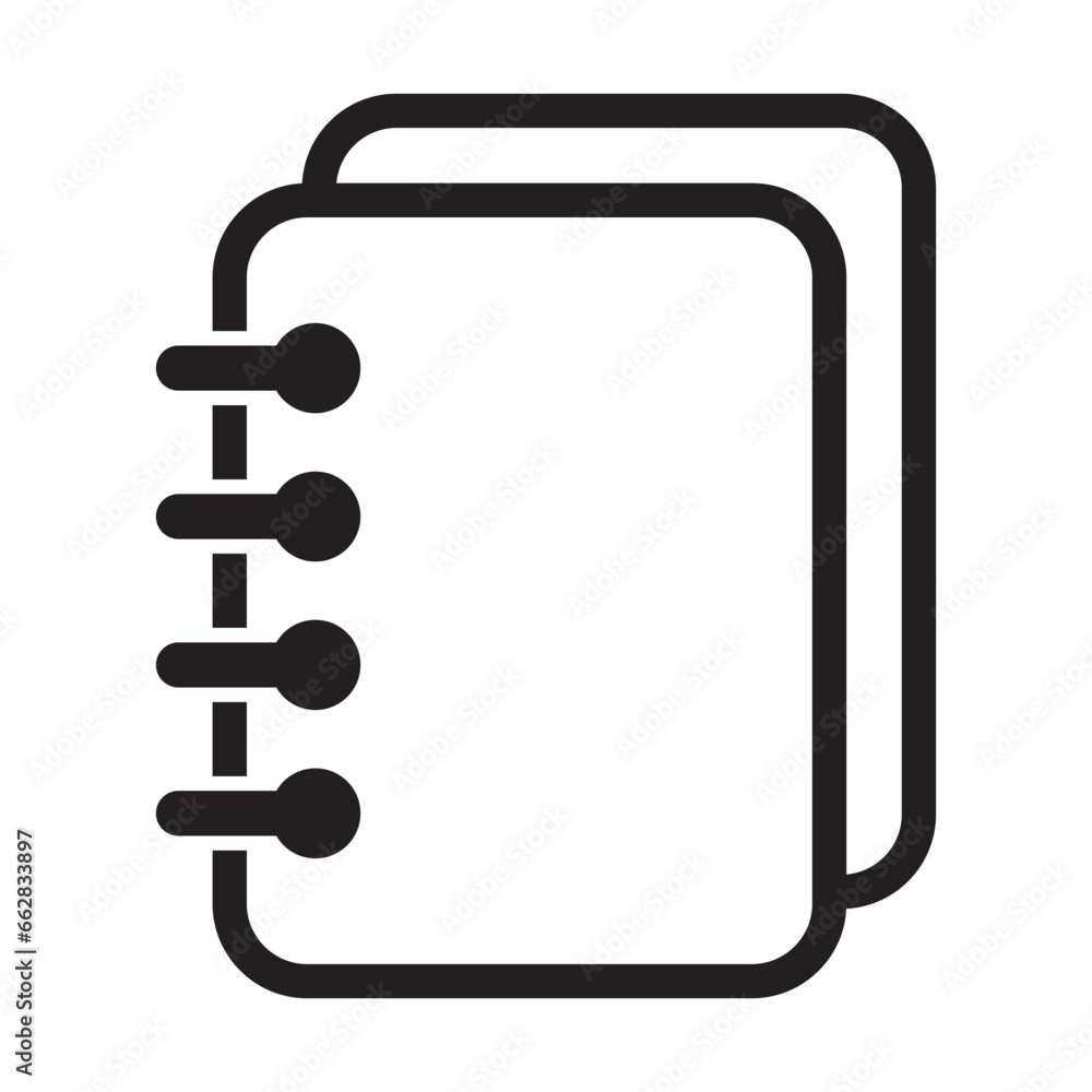 Poster notebook icon, notepad page icon.