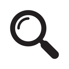 Magnifying glass icon, vector magnifier or loupe sign. Search icon. 