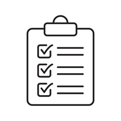 Clipboard line icon. Checklist sign symbol for web site and app design.