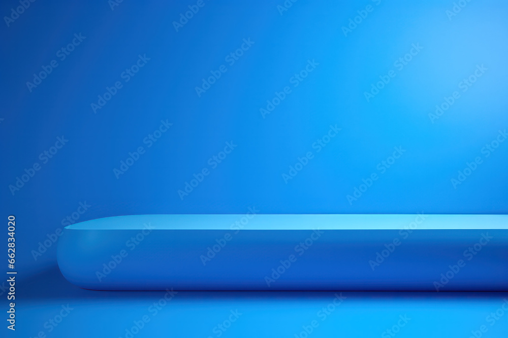 Poster vibrant dimensions:, abstract 3d rendering in blue, a mesmerizing interplay of colors and depth