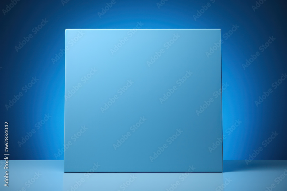 Aufkleber vibrant dimensions:, abstract 3d rendering in blue, a mesmerizing interplay of colors and depth