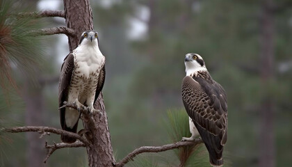 Animal perching on branch, looking at camera, in natural environment