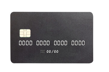 Plastic bank debit or credit card template. payment mockup on white background