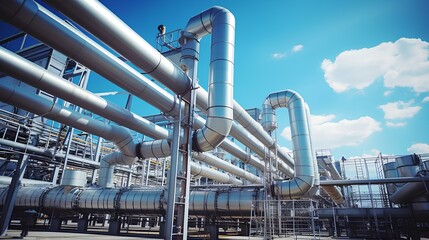 Gas pipeline, energy supply through pipes, resources raw materials for energy and industry.