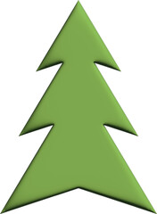  Christmas tree 3d decoration and design.