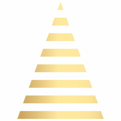  Christmas tree gold gradient decoration and design.