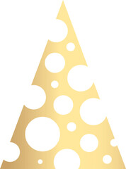 Christmas tree gold gradient decoration and design.