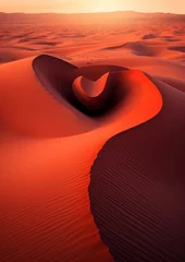 Keuken foto achterwand Romantic natural landscape of sunset desert dune in a shape of heart for St. Valentine's day as a symbol of love and affection © NickArt