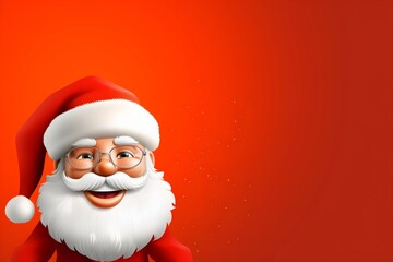 Christmas Santa Claus in a Commercial Flyer Design with Copy Space