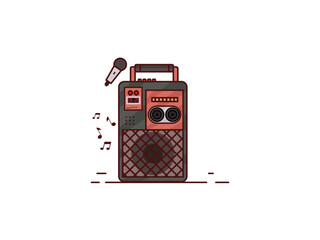 Naklejka premium sound speaker music design vector concept