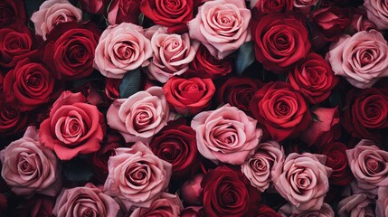 A Breathtaking Collection of Red and Pink Roses for Valentine's Day