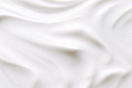 Skincare, cosmetics and beauty product, pure white cream lotion texture as abstract background, generative ai
