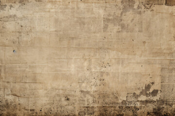 Grunge Old Vintage Newspaper paper aged texture background,yellow color retro distress paper