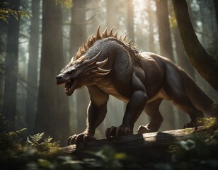 Unknown forest beast in fantasy style