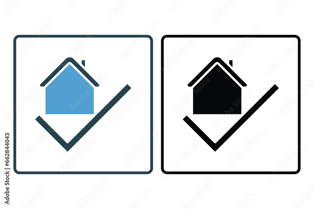Poster home purchase icon. icon related to real estate. suitable for web site design, app, user interfaces.