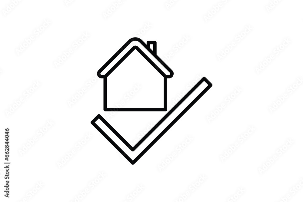 Poster home purchase icon. icon related to real estate. suitable for web site design, app, user interfaces.