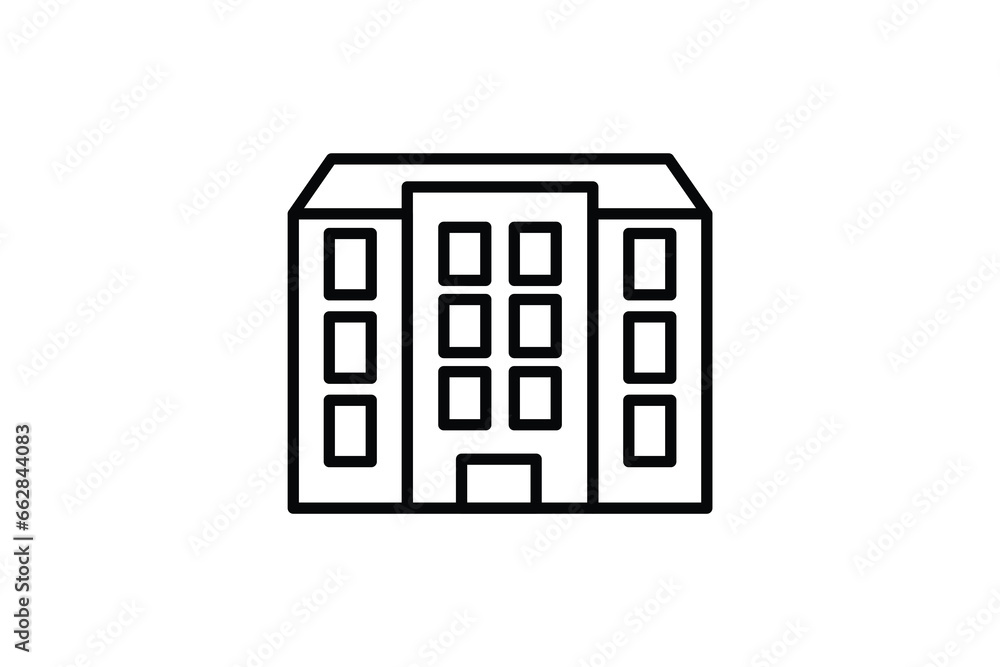 Poster apartment icon. icon related to real estate. suitable for web site design, app, user interfaces. lin