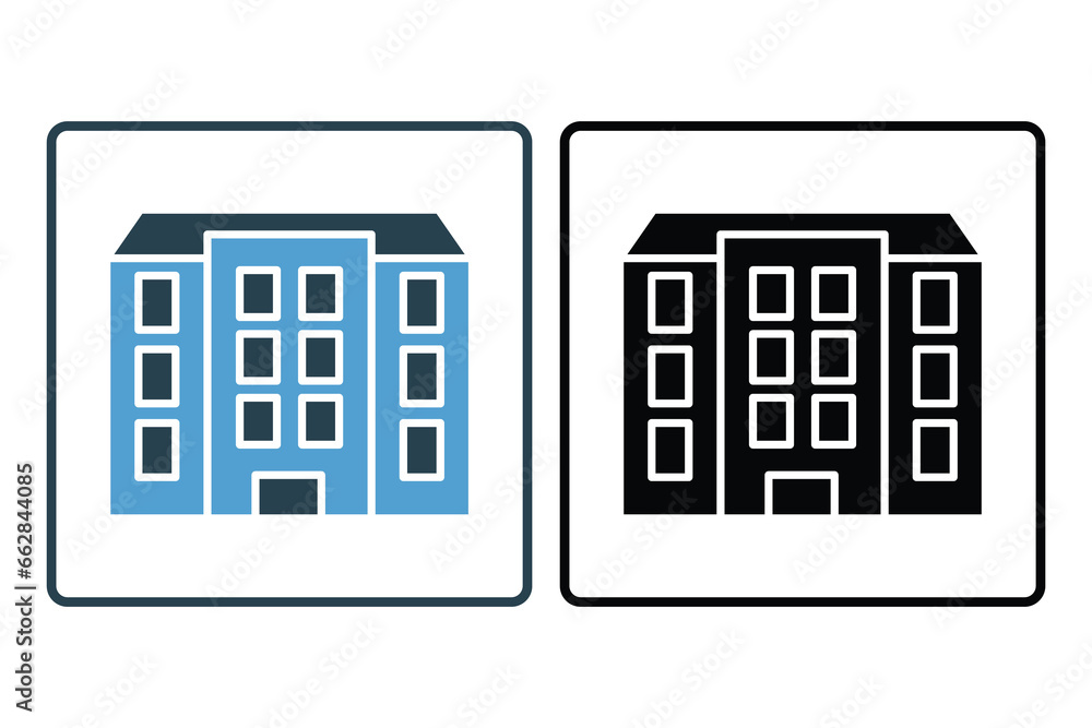 Poster apartment icon. icon related to real estate. suitable for web site design, app, user interfaces. sol
