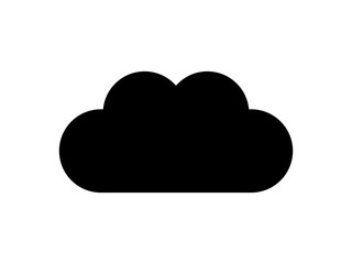 Black cloud icon. Cloud silhouette illustration.