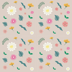 seamless pattern with flowers