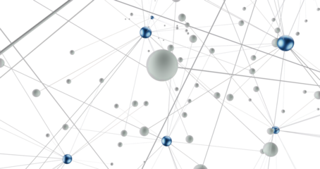 The structure of the network connection of points and lines. Data technology.