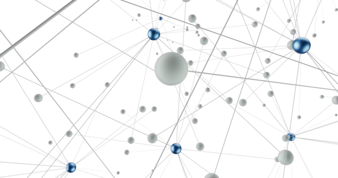 The structure of the network connection of points and lines. Data technology.
