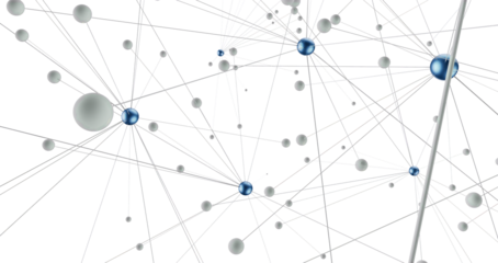Connecting lines and dots.Big data visualization
