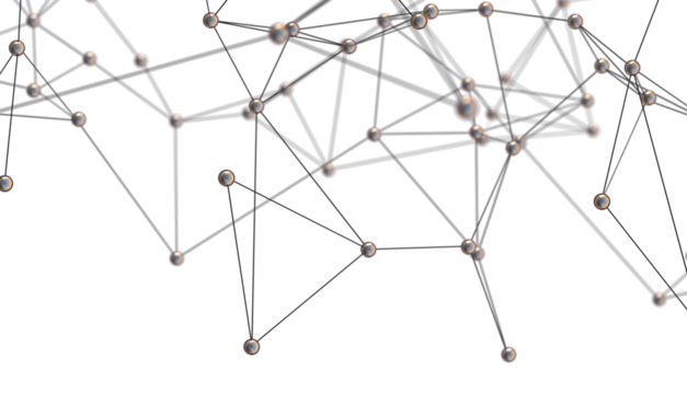 Molecular background with DNA. Network with connecting dots and lines.