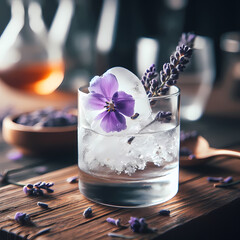 lavender garnish cocktail 