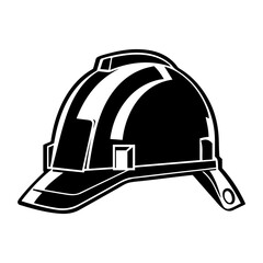 Construction helmet icon in flat style. Construction hard hat icon.