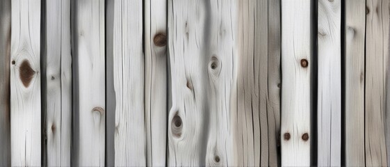 Fototapeta premium white wood texture background, top view wooden plank panel
