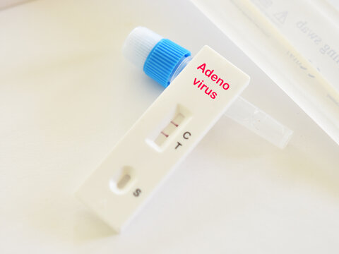 Adenovirus positive test result by using rapid test device