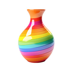 colorful vase isolated on white