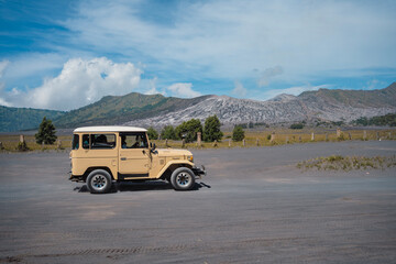 Beige colored offroad vehicle