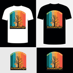Halloween night t-shirt design for men, women, and children.