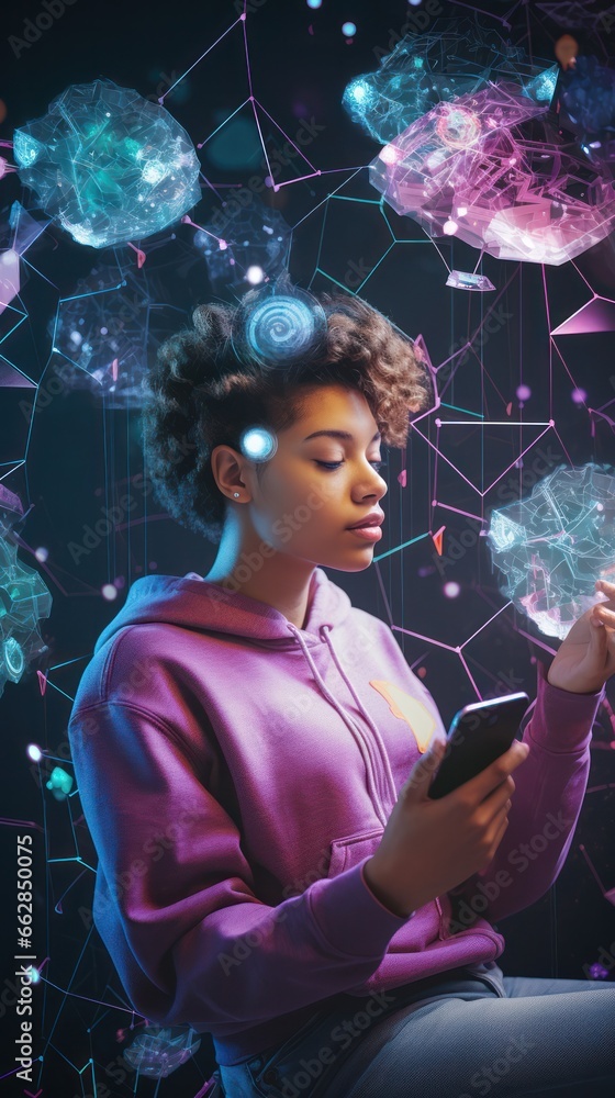 Poster ai aids creator's content process: close-up of a seamless blend of tech and art