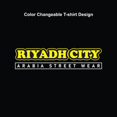Riyadh City Arabia Steet wear t-shirt Design