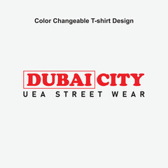 Dubai City UEA street weer t-shirt Design