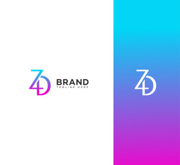 ZD, DZ letter logo