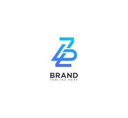 ZB, BZ letter logo