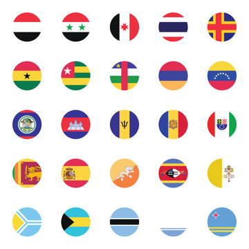 World national flags vector illustrations.