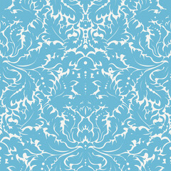 Vector seamless wallpaper design. Decorative floral pattern background design.