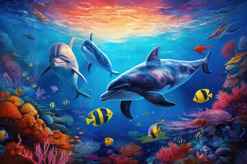 Obraz na płótnie Canvas Oceanic Marine Life