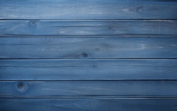 Vintage wooden dark blue horizontal boards. Front view with copy space. Background for design