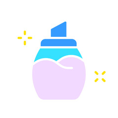 Vessel with soap line icon. Personal hygiene products, natural Korean cosmetics, skin care, ointments, balms. Vector color icon on white background for business and advertising.