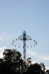 Giant chairoplane swing ride at the Oktoberfest in Munich, Germany 