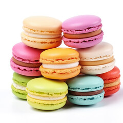 macarons isolated on a white background