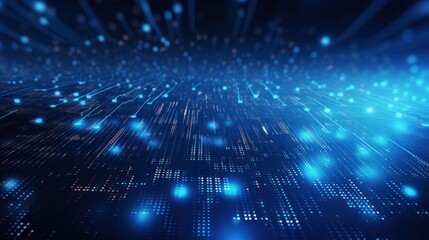 Obraz premium Particles in Modern IT Technology Background Wallpaper