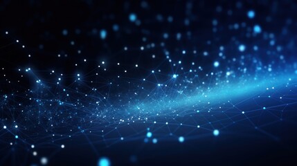 Obraz premium Particles in Modern IT Technology Background Wallpaper