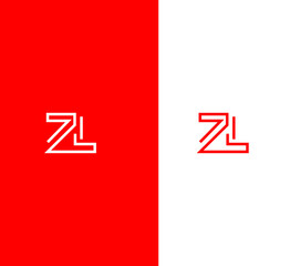 ZL, LZ letter logo - obrazy, fototapety, plakaty